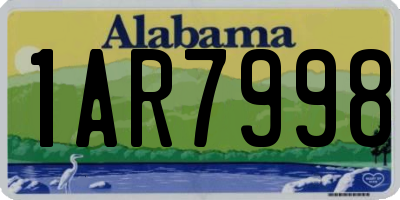 AL license plate 1AR7998