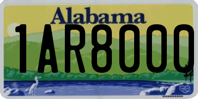 AL license plate 1AR8000