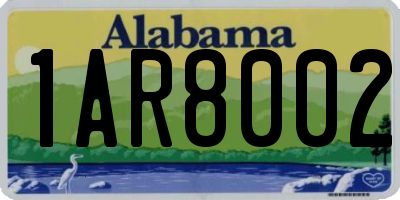 AL license plate 1AR8002