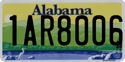 AL license plate 1AR8006