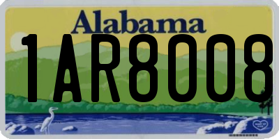 AL license plate 1AR8008