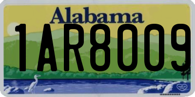 AL license plate 1AR8009