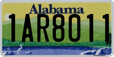 AL license plate 1AR8011