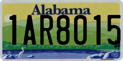 AL license plate 1AR8015