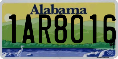 AL license plate 1AR8016