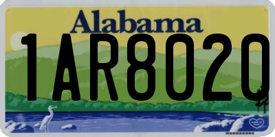 AL license plate 1AR8020