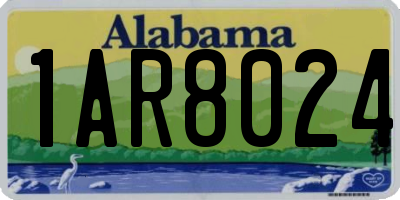 AL license plate 1AR8024