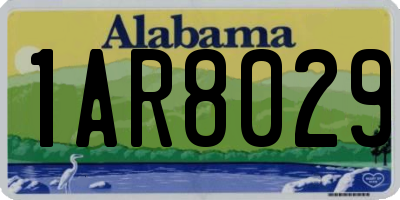 AL license plate 1AR8029