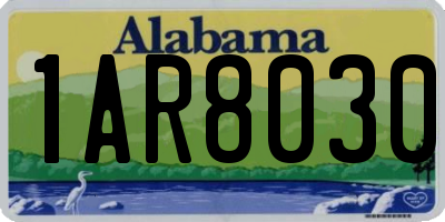 AL license plate 1AR8030