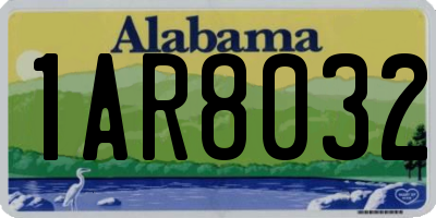 AL license plate 1AR8032
