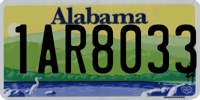 AL license plate 1AR8033