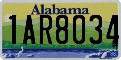 AL license plate 1AR8034