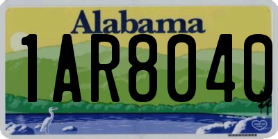 AL license plate 1AR8040