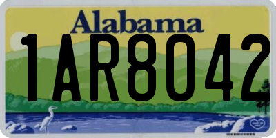 AL license plate 1AR8042