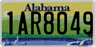 AL license plate 1AR8049