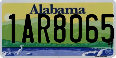 AL license plate 1AR8065