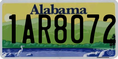 AL license plate 1AR8072