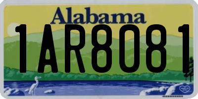 AL license plate 1AR8081