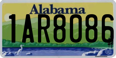 AL license plate 1AR8086