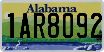 AL license plate 1AR8092