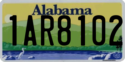 AL license plate 1AR8102
