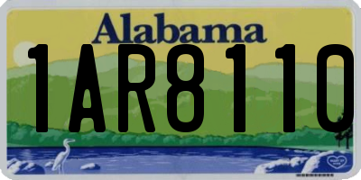 AL license plate 1AR8110