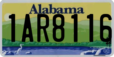 AL license plate 1AR8116