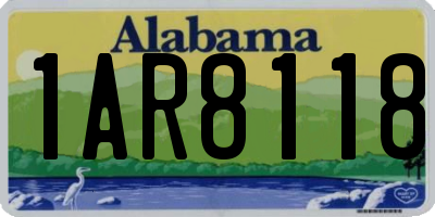 AL license plate 1AR8118