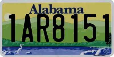 AL license plate 1AR8151