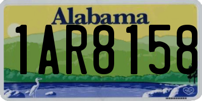 AL license plate 1AR8158