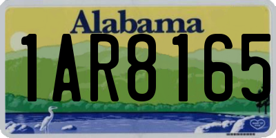 AL license plate 1AR8165