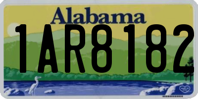 AL license plate 1AR8182