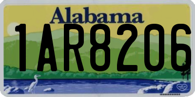 AL license plate 1AR8206