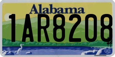 AL license plate 1AR8208