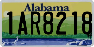 AL license plate 1AR8218