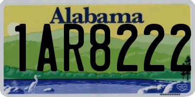 AL license plate 1AR8222