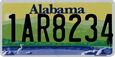 AL license plate 1AR8234