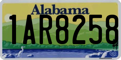 AL license plate 1AR8258