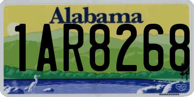 AL license plate 1AR8268