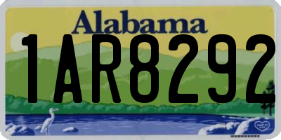 AL license plate 1AR8292