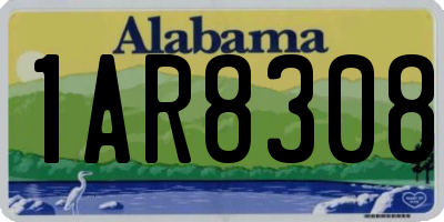 AL license plate 1AR8308