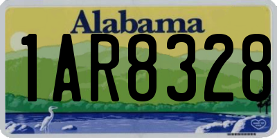 AL license plate 1AR8328