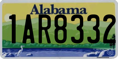 AL license plate 1AR8332