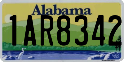 AL license plate 1AR8342
