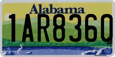 AL license plate 1AR8360
