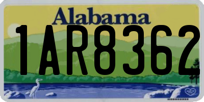 AL license plate 1AR8362