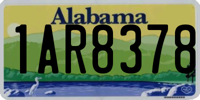 AL license plate 1AR8378