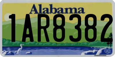 AL license plate 1AR8382