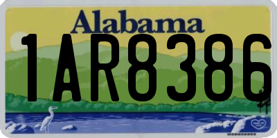 AL license plate 1AR8386