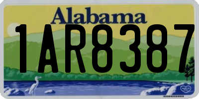AL license plate 1AR8387